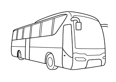 Туристический автобус в профиль