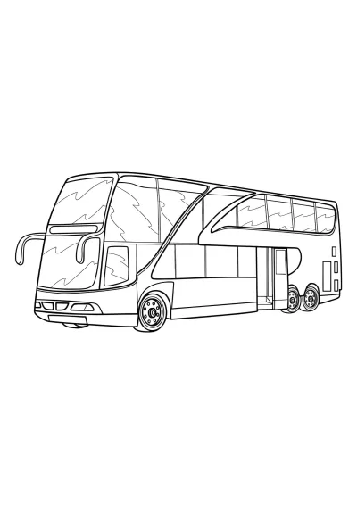 Двухэтажный туристический автобус с открытой дверью