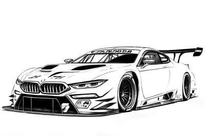 Гоночный автомобиль bmw m8 gte