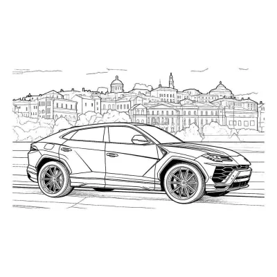 Кроссовер Lamborghini Urus в городе