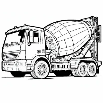 Бетономешалка с вращающимся барабаном