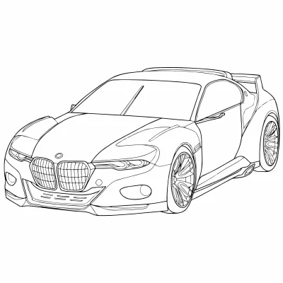 Спортивный автомобиль бмв сбоку