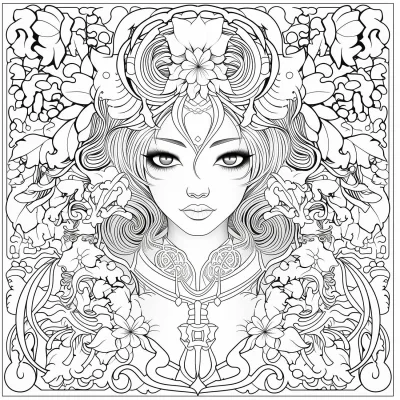 Портрет девушки в цветах