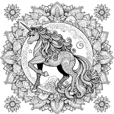 Единорог с пышной гривой