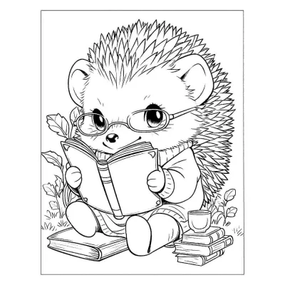 Ёжик с книжкой