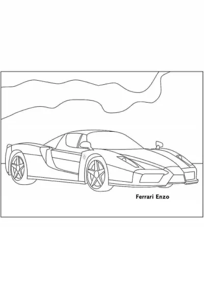 Ferrari Enzo с клубами дыма
