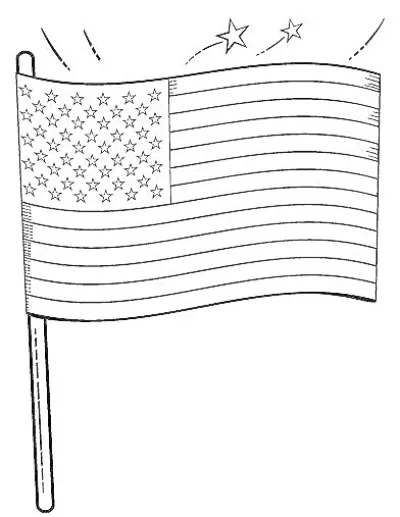 Флаг сша со звёздочками