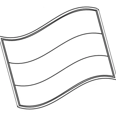 Развевающийся трехцветный флаг