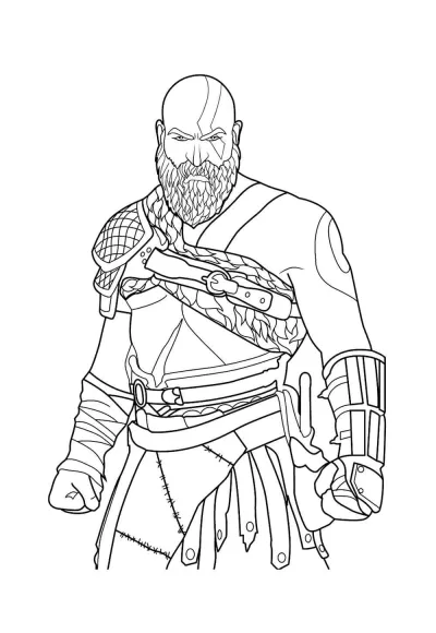Кратос из God of War с бородой