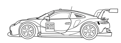 Гоночная машина Porsche 911 GT3