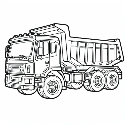 Самосвал с тремя осями