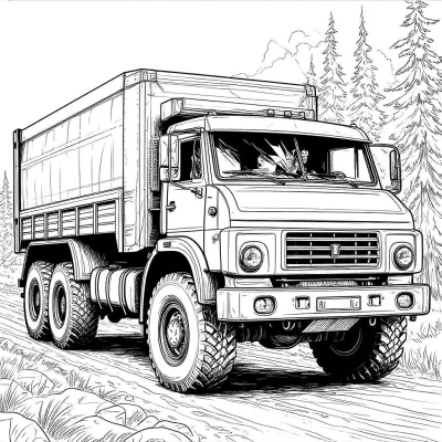Грузовой бортовой автомобиль повышенной проходимости