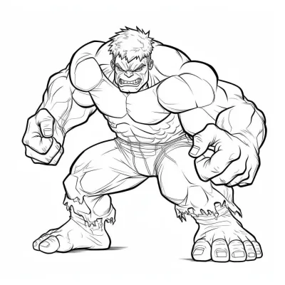 Халк в яростной позе