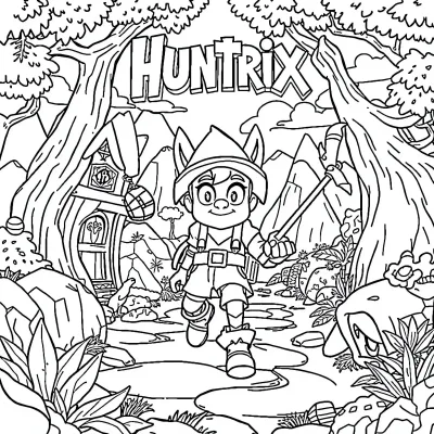 Мальчик huntrix с киркой