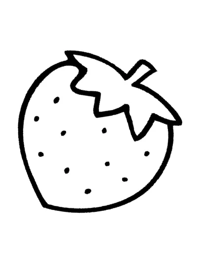 Клубника с листиками и семечками