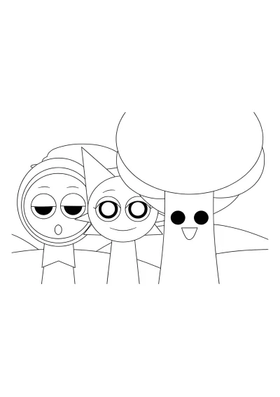 Коин, Кайт и Три из анимации