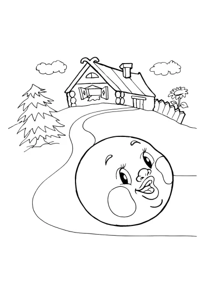 Колобок катится по тропинке