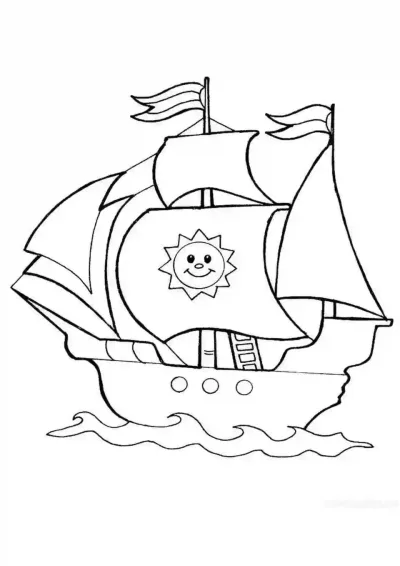 Морской корабль-парусник