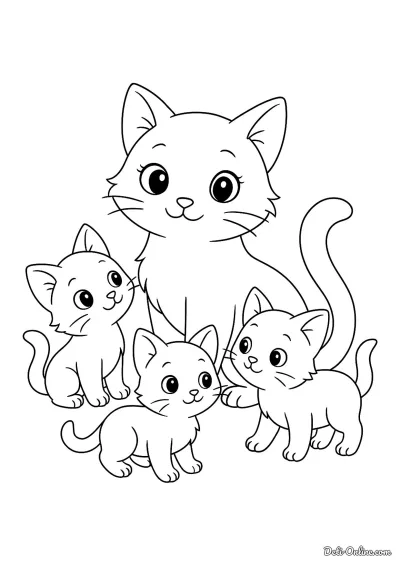Кошка с котёнком