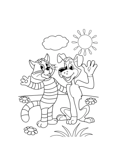 Кот леопольд и мыши на поляне
