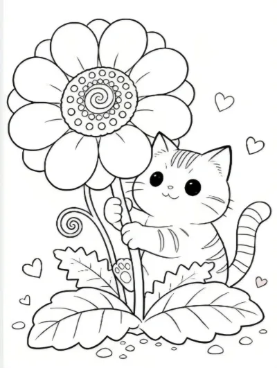 Цветочный котёнок