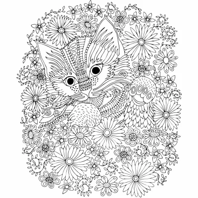 Кот в ромашках