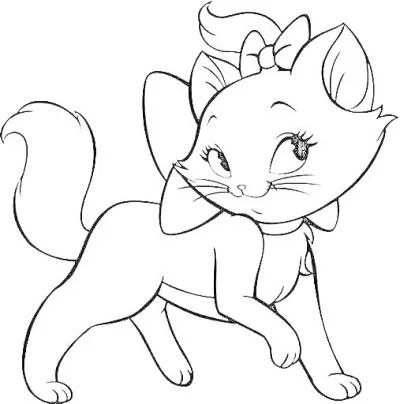 Кошечка Мари с бантом