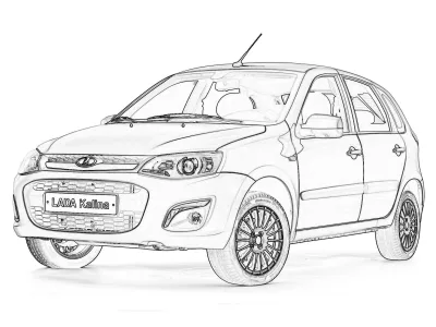 Автомобиль lada kalina хэтчбек