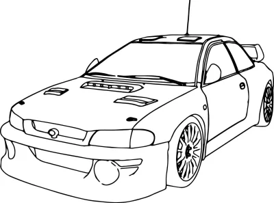 Гоночная машина subaru wrx
