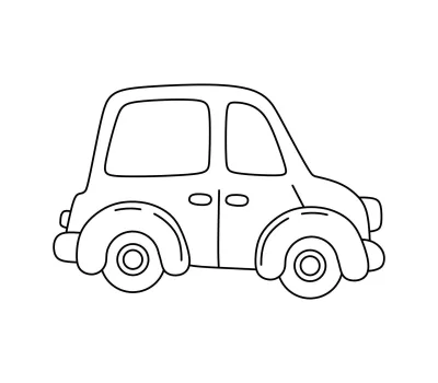 Легковой автомобиль с круглыми фарами