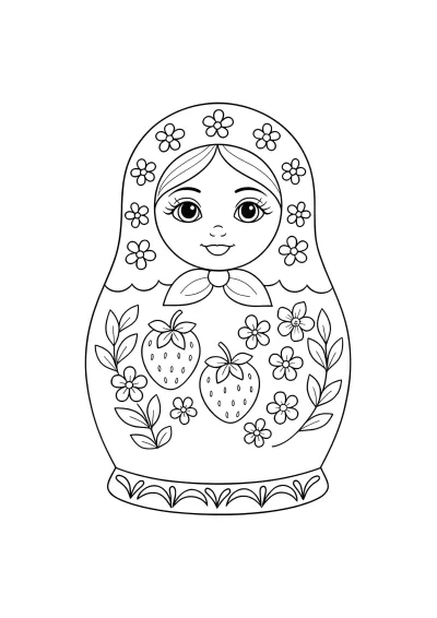 Матрешка с клубникой