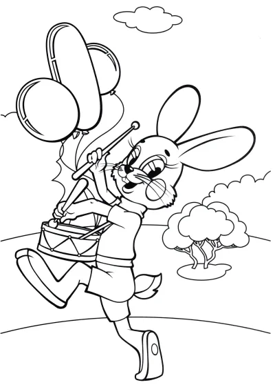 Заяц из ну погоди с барабаном