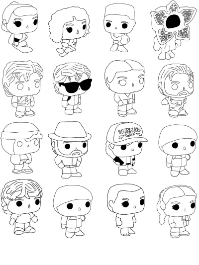 Персонажи сериала Очень странные дела в стиле Funko POP