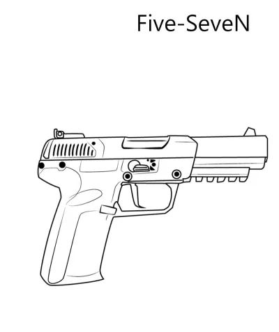 Пистолет Five-SeveN с планкой Пикатинни