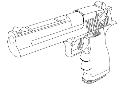 Пистолет desert eagle с рукояткой
