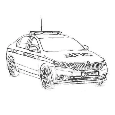 Полицейская машина Шкода