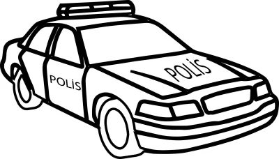 Полицейская машина polis с мигалкой