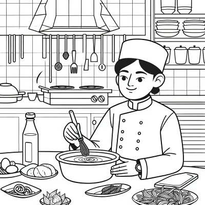 Шеф-повар на кухне