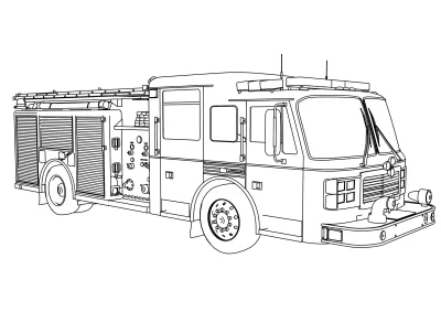 Большая американская пожарная машина