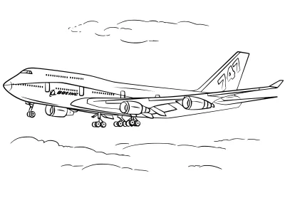 Падающий самолет Боинг 747