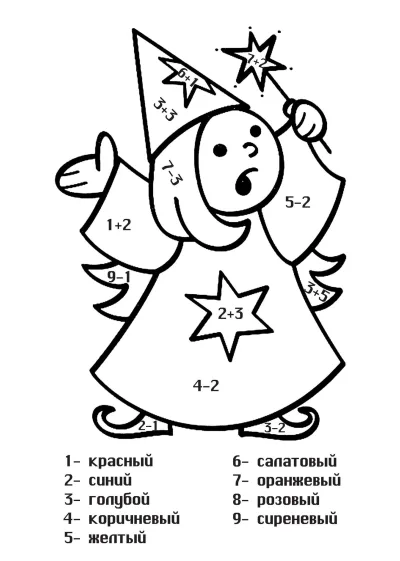 Новогодняя математика в пределах 10