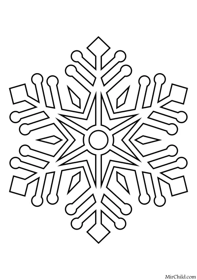 Новогодняя снежинка для вырезания