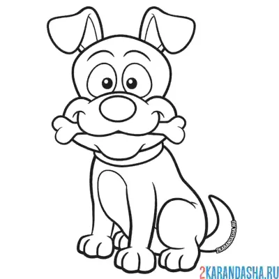 Собачка с косточкой