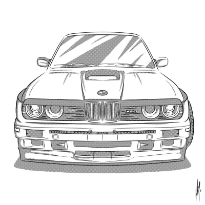 Передняя часть автомобиля bmw m3