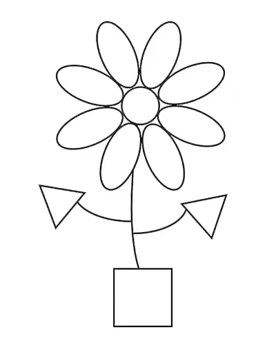 Цветок в квадратном горшке