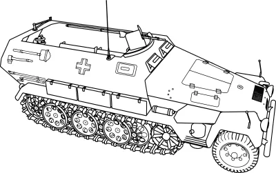 Бронетранспортер Sd.Kfz. 251 с крестом