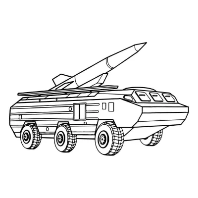 Военная машина с ракетой