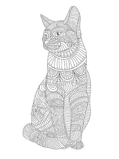 Кошка с узорами на теле