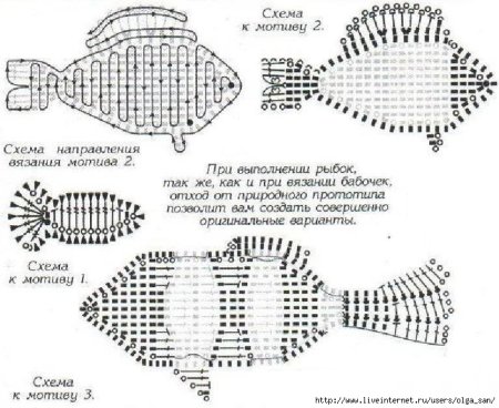 Рыбка крючком схема амигуруми