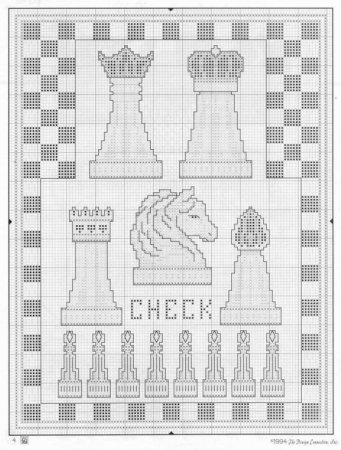 Схема шахматка вязание